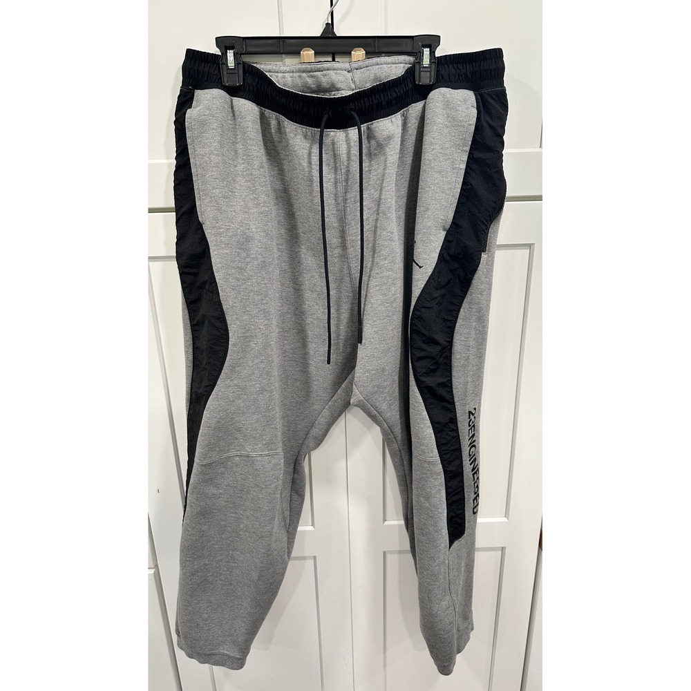 Jordan 23 Engineered Mens 3XL Grey Black Fleece Jogger Sweatpants CV2788-091